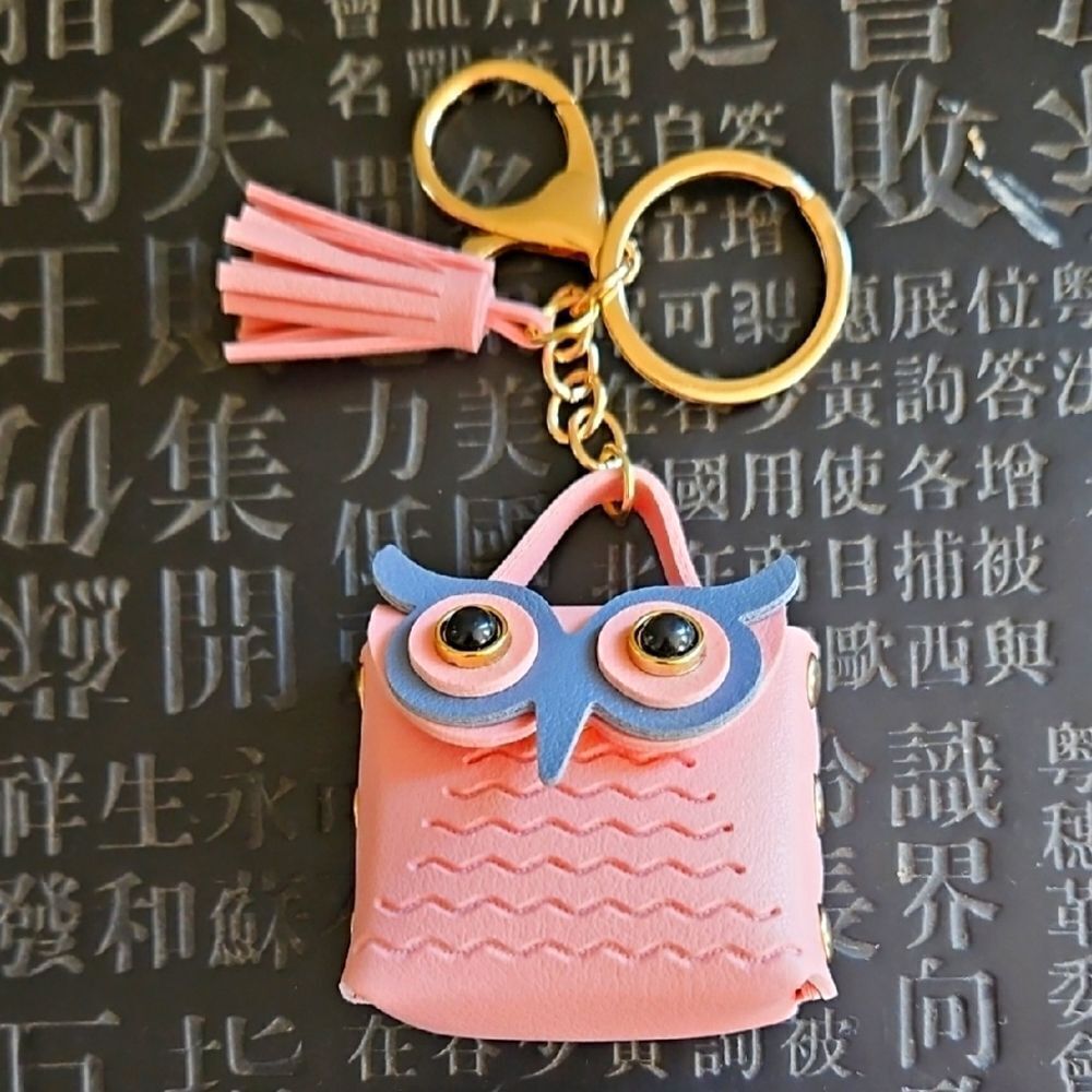 NWOT Owl Keychain with Pouch
